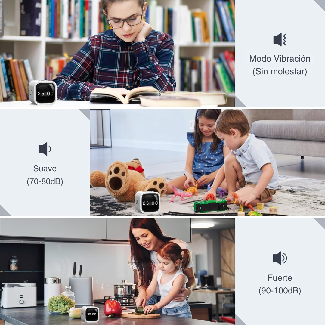 Focus Cube – Temporizador Pomodoro Giratorio